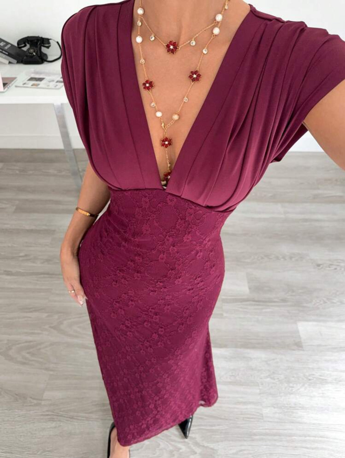Burgundy Hot Dress