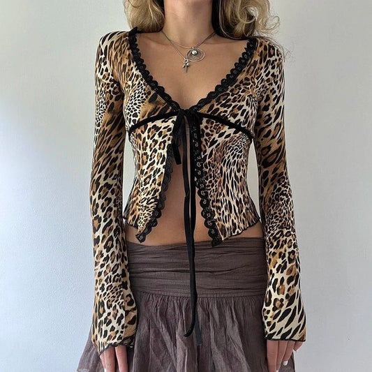 Leopard print cardigan