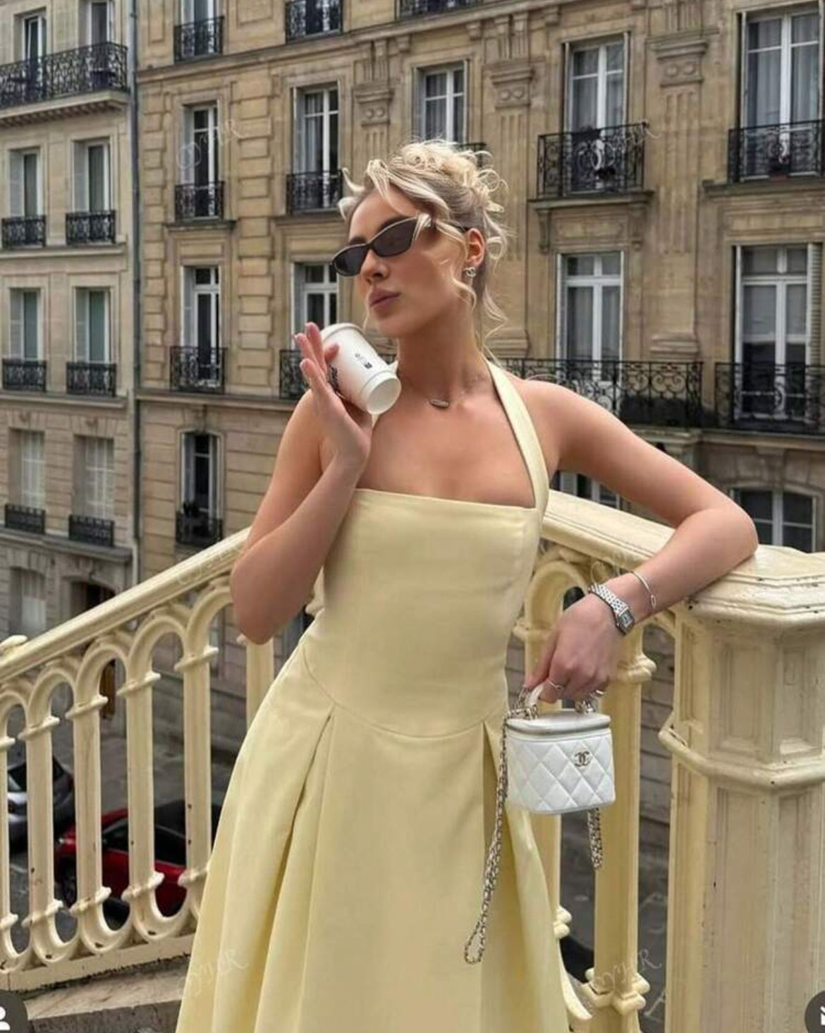 Butter yellow dress