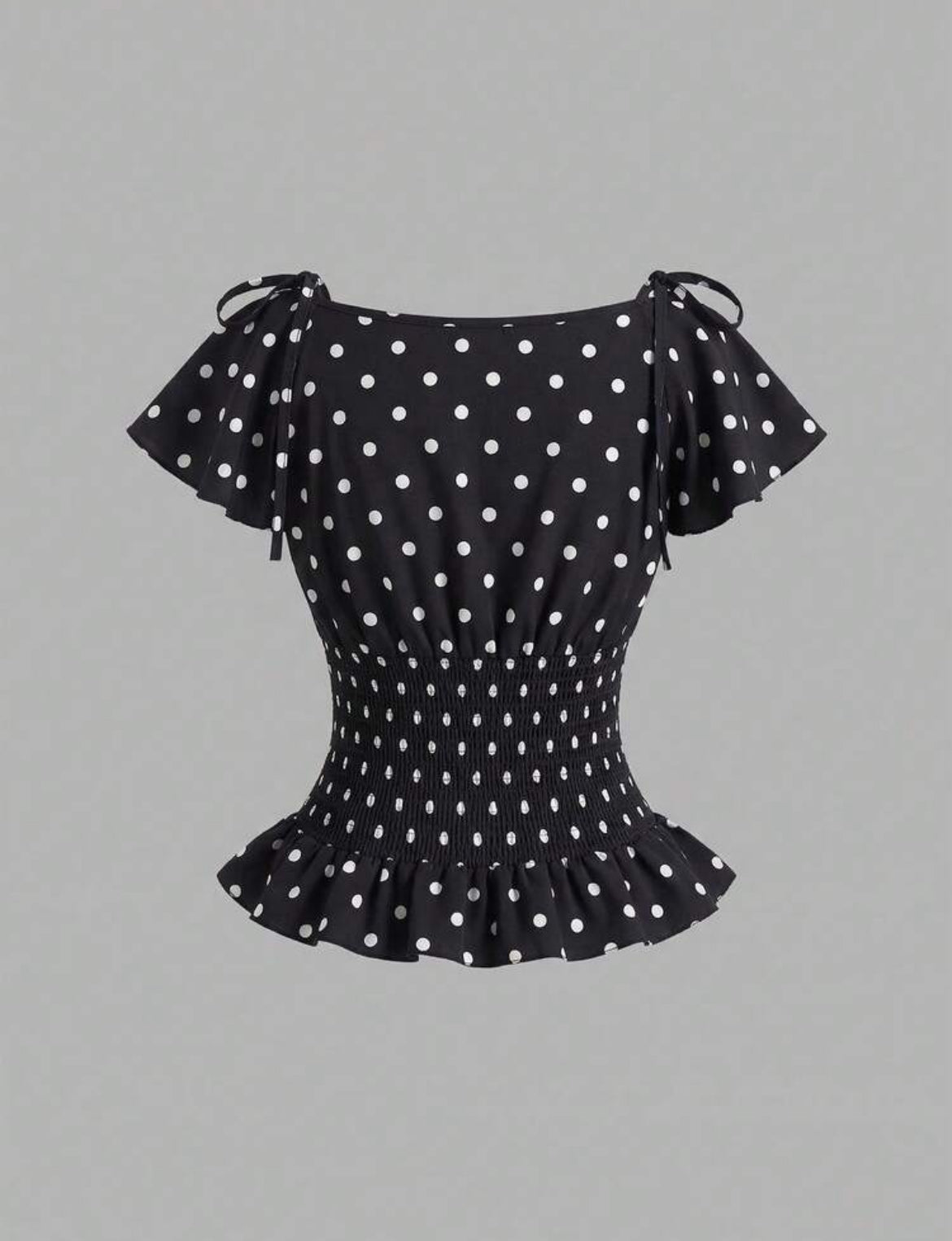 Polka Dot Baby Doll Top