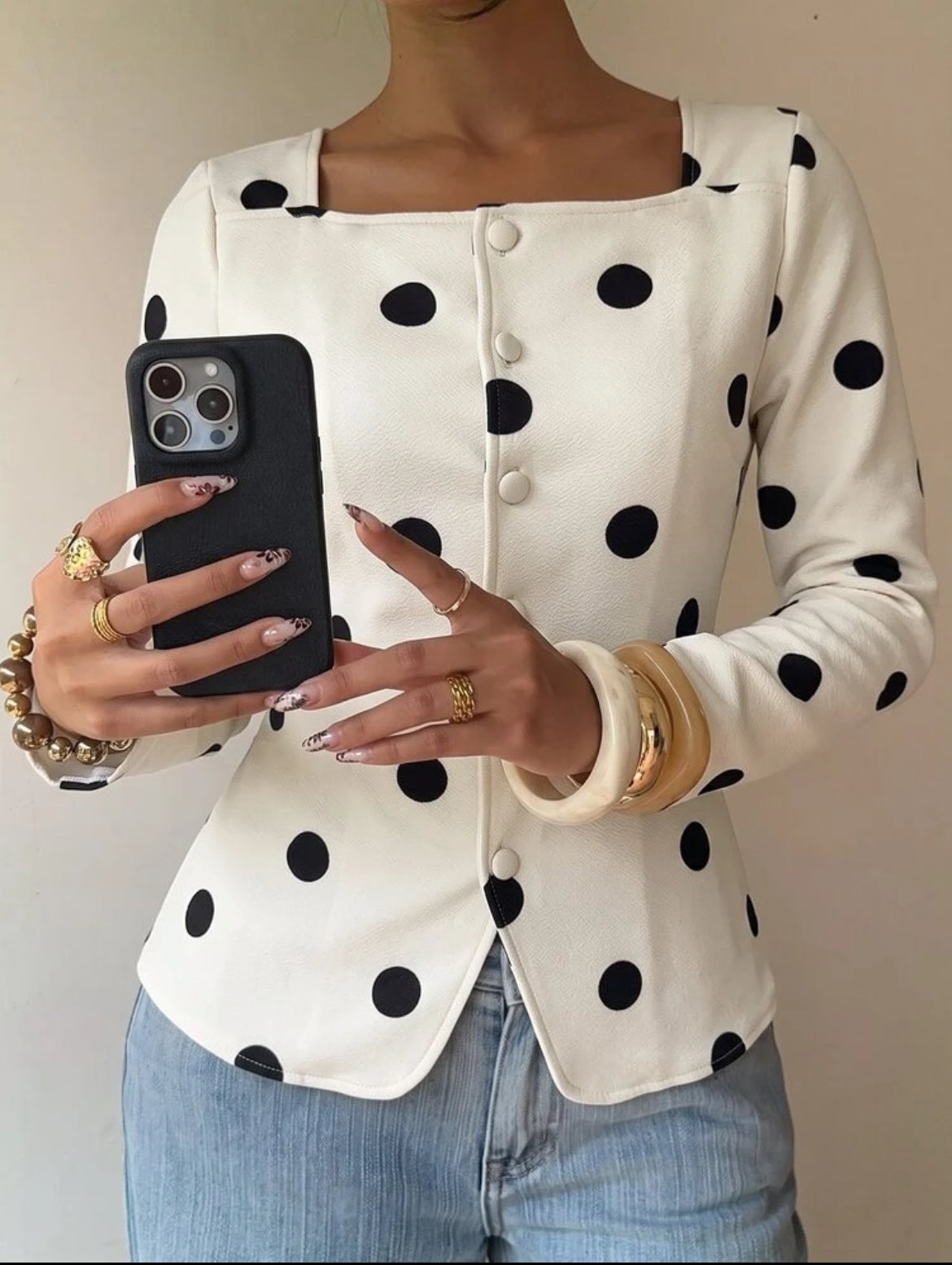 Polka Dot Elegant Blouse