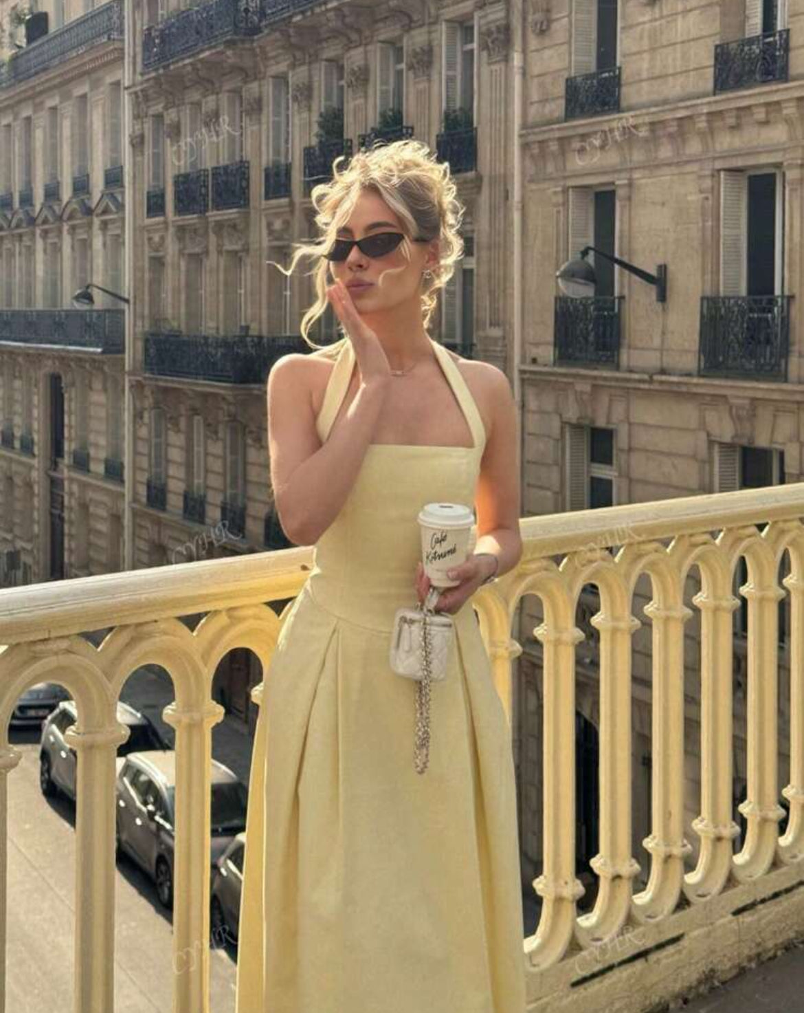 Butter yellow dress