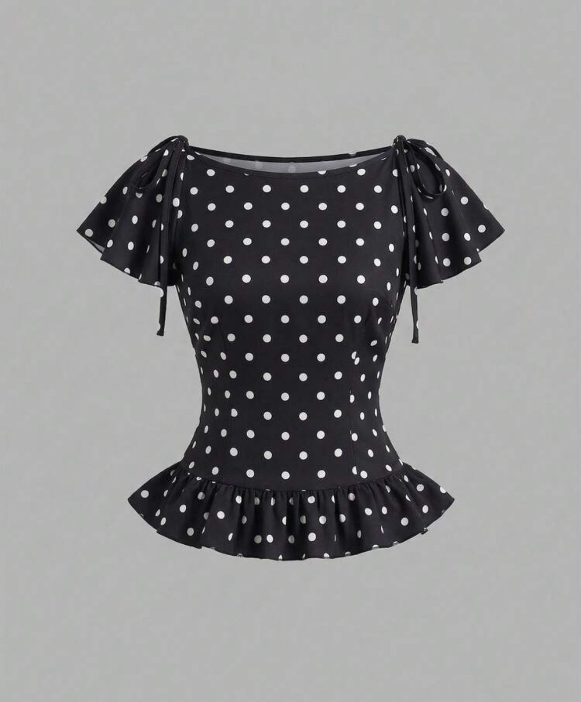 Polka Dot Baby Doll Top