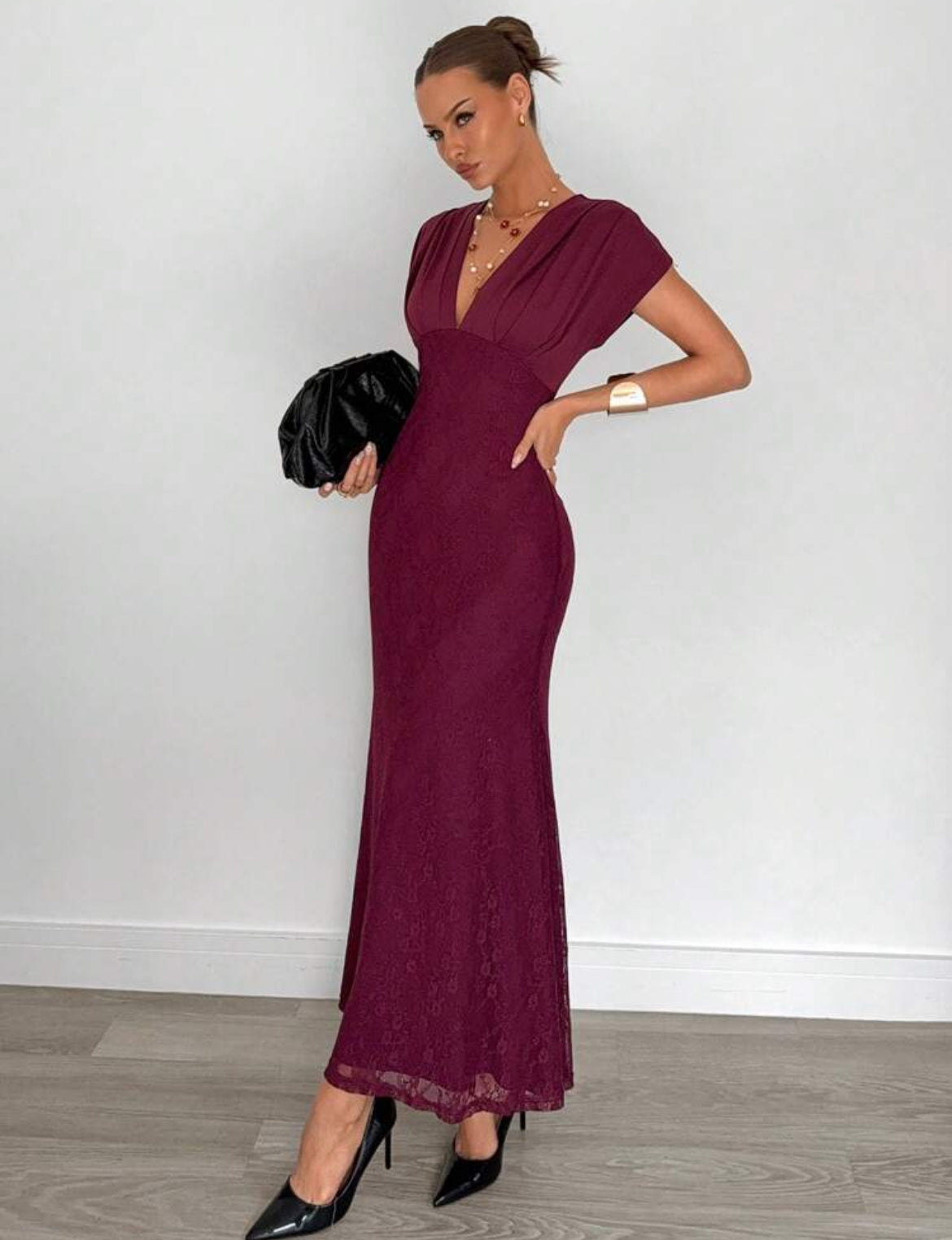 Burgundy Hot Dress