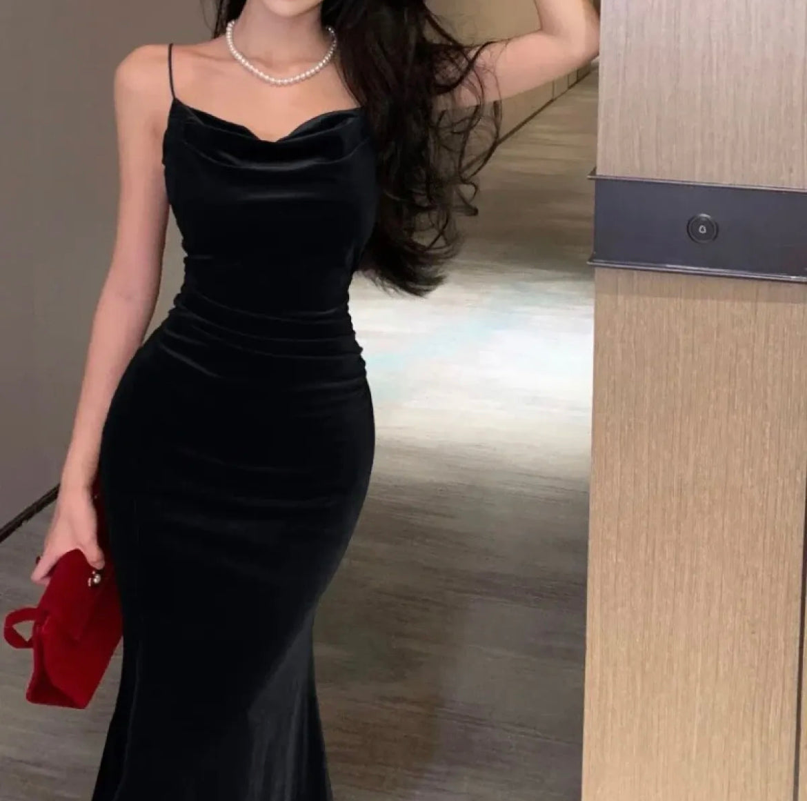 Velvet Slit Dress