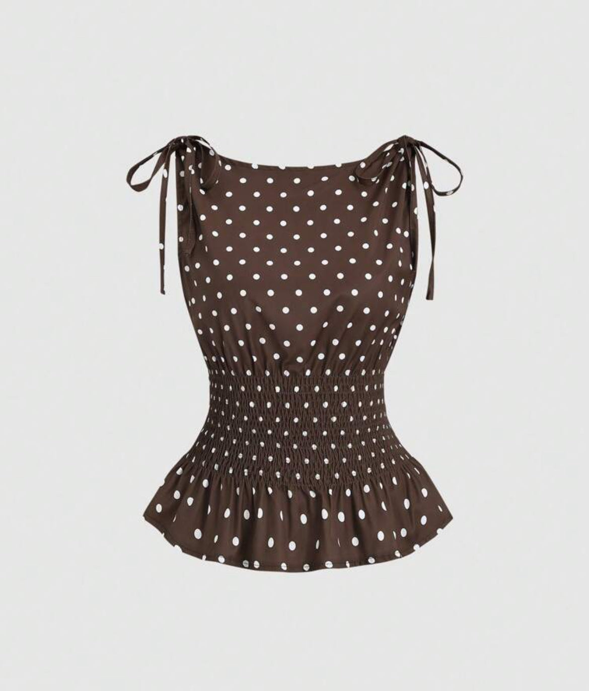Polka Dot Ruffle Top