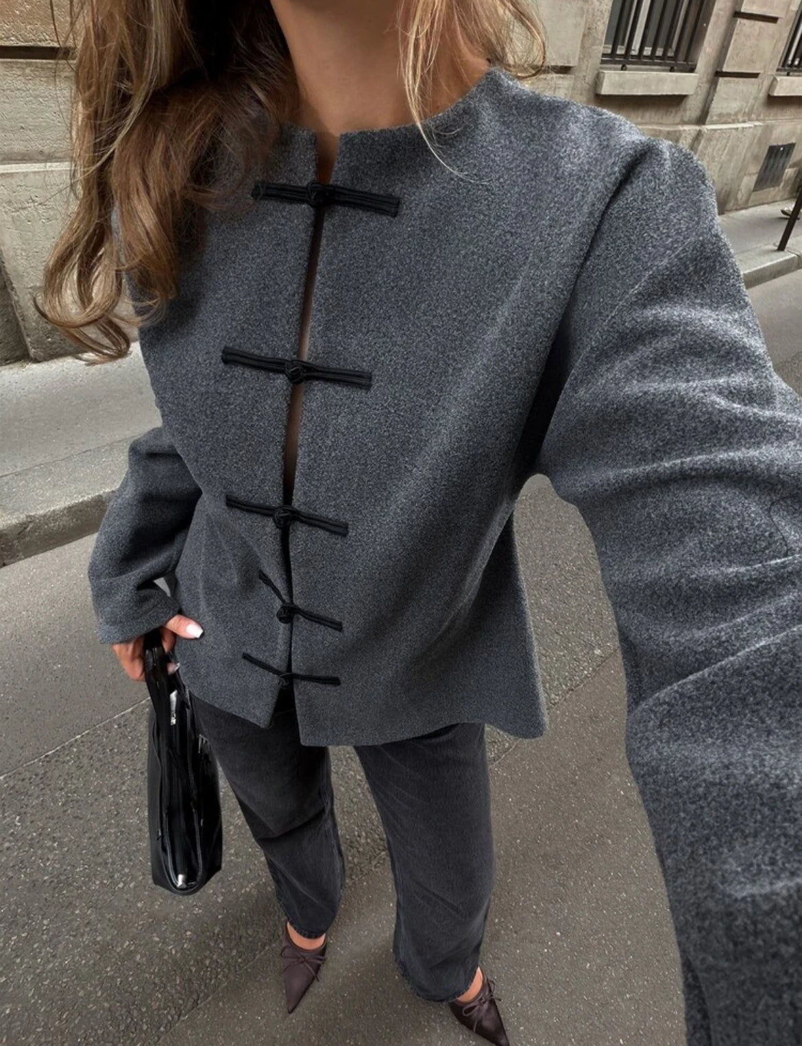 Mandarin Collar Coat