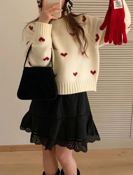 Red heart sweater