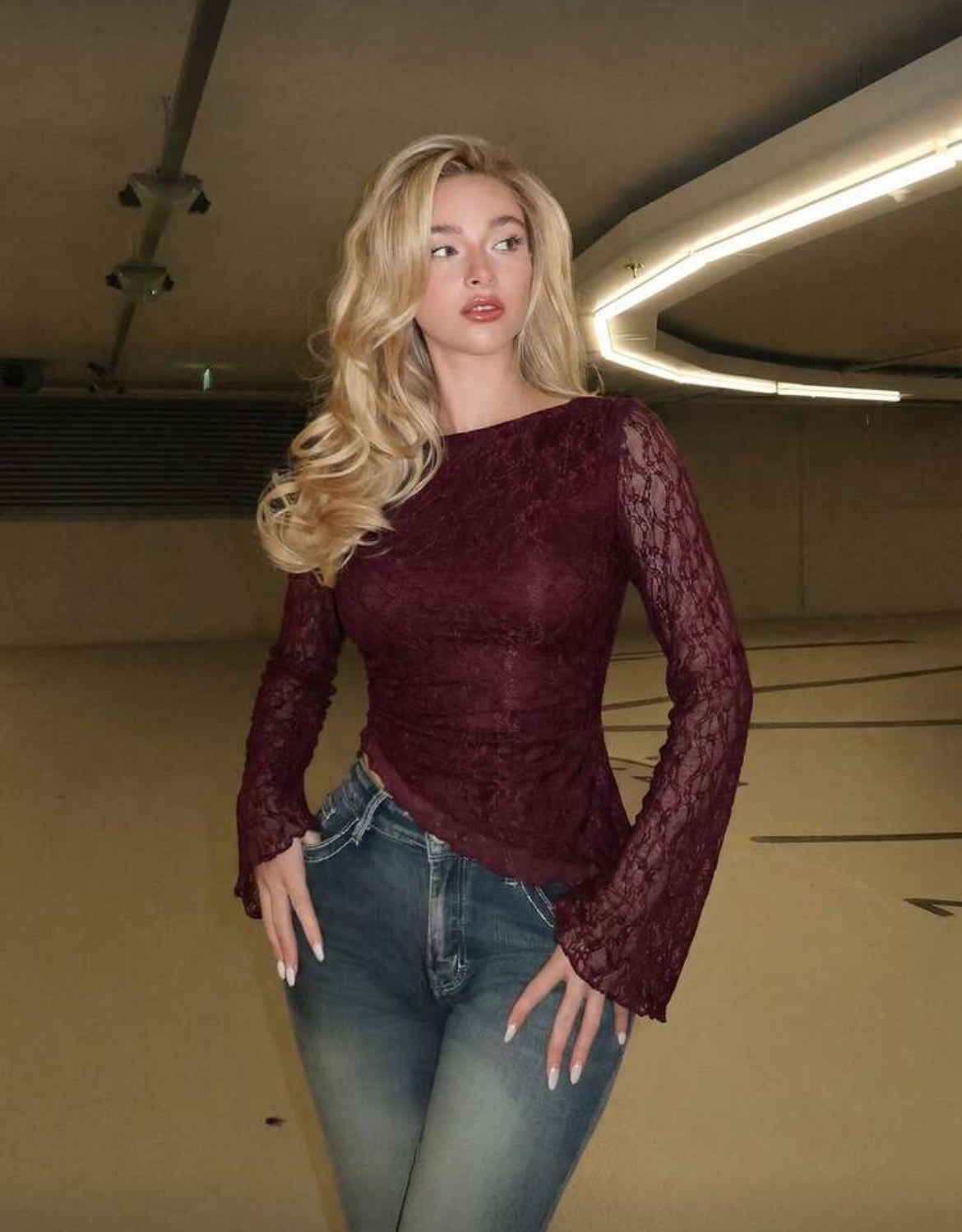 Asymmetrical Lace Top