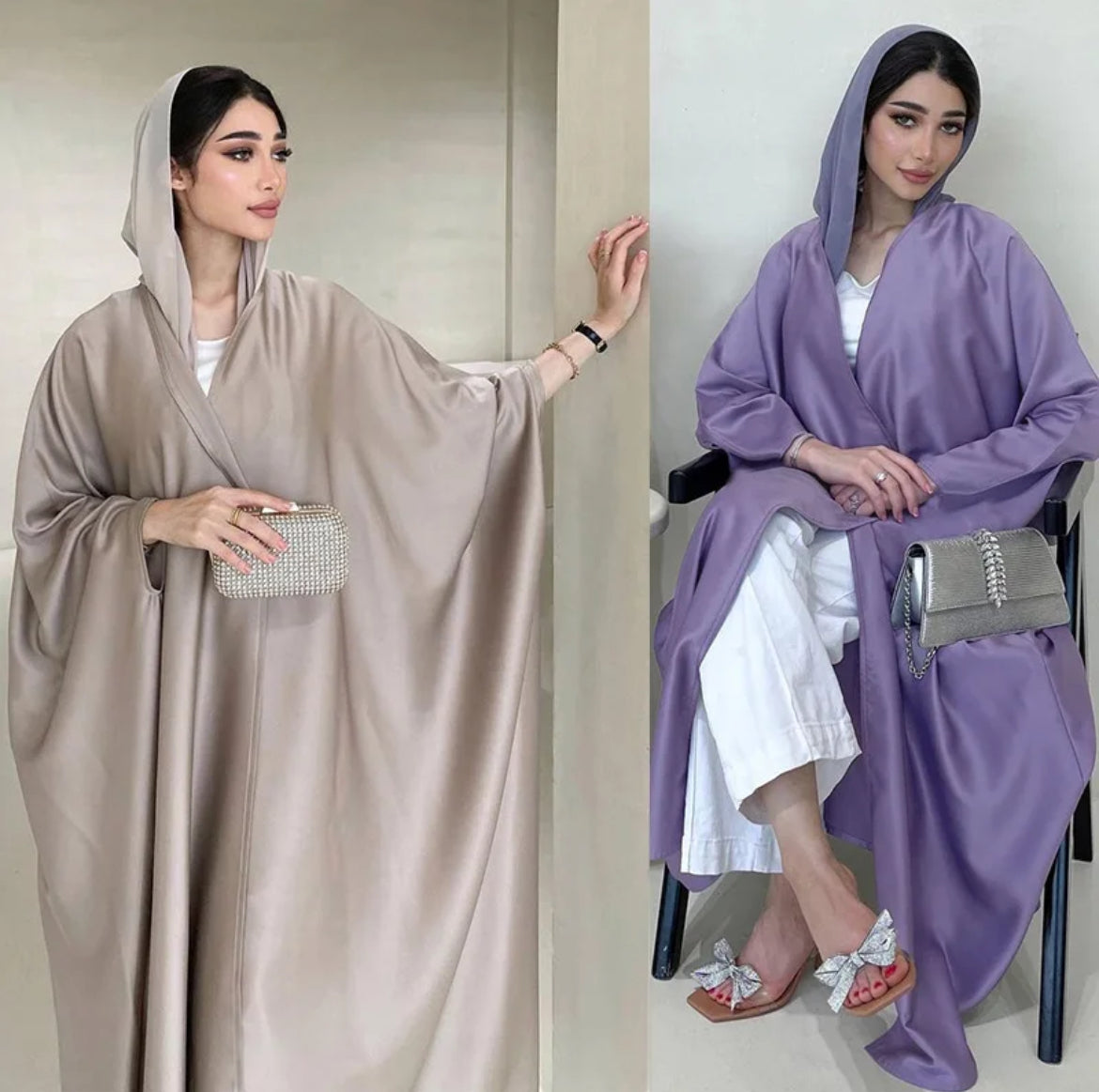 Solid Satin Abaya