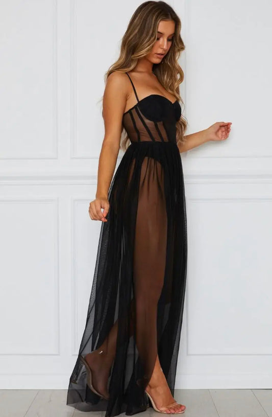Squin Mesh Dress