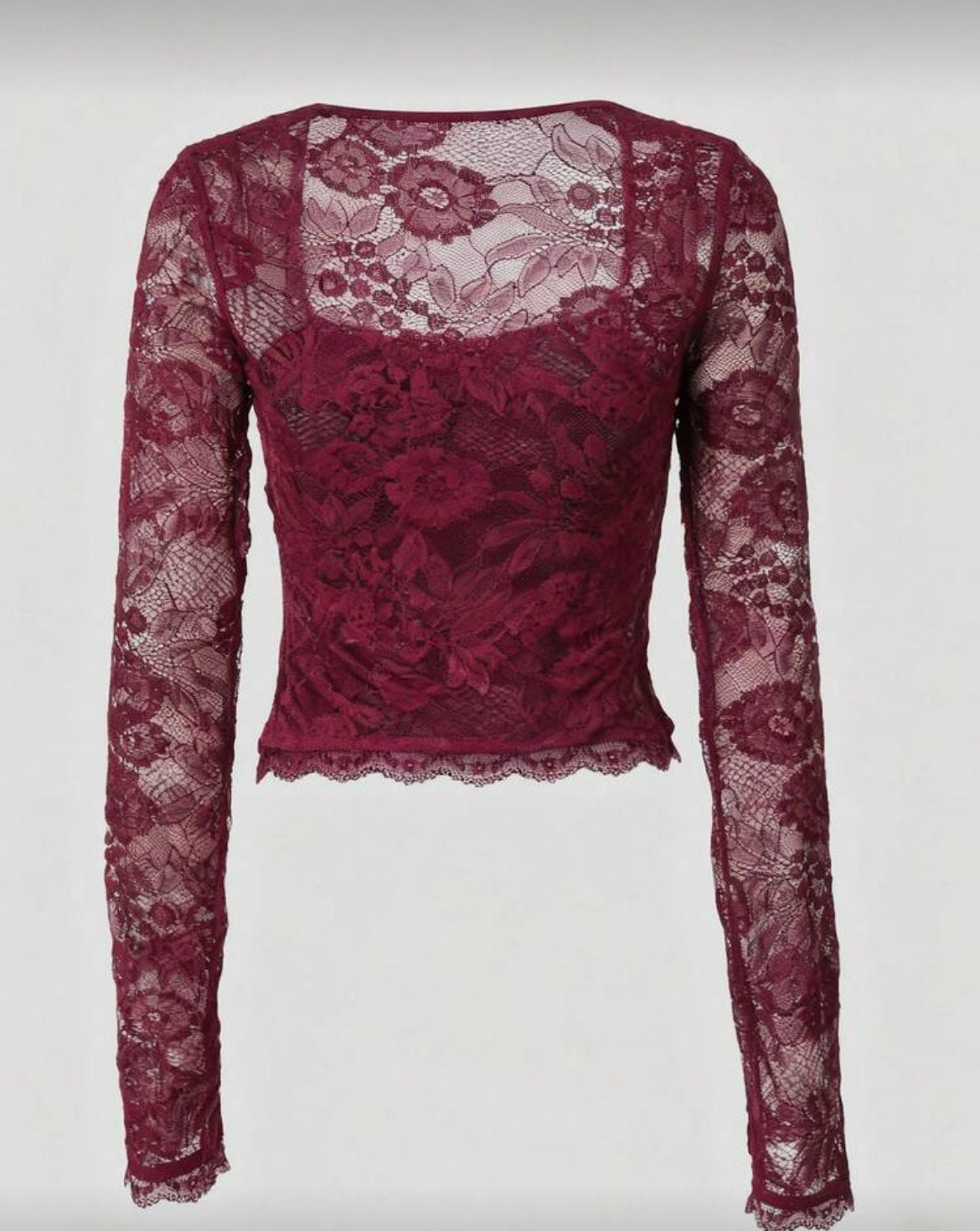 Square neck Lace Top