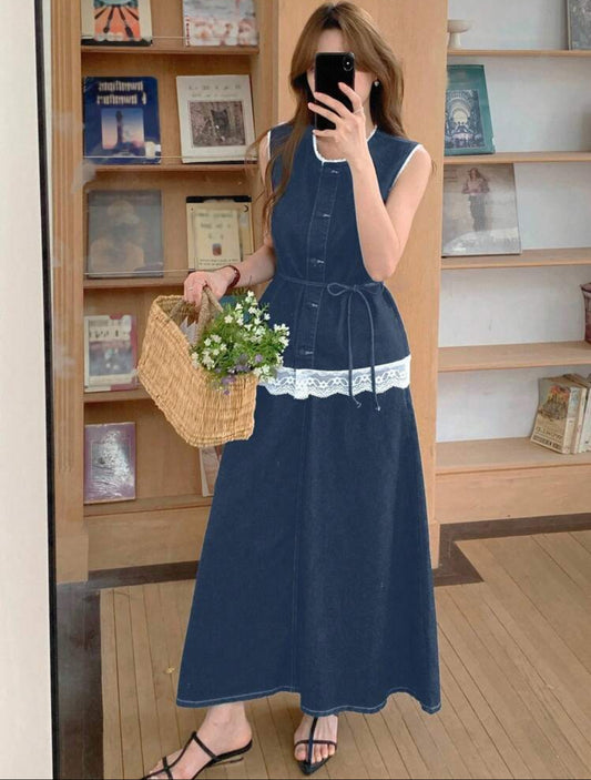 Denim Skirt Set