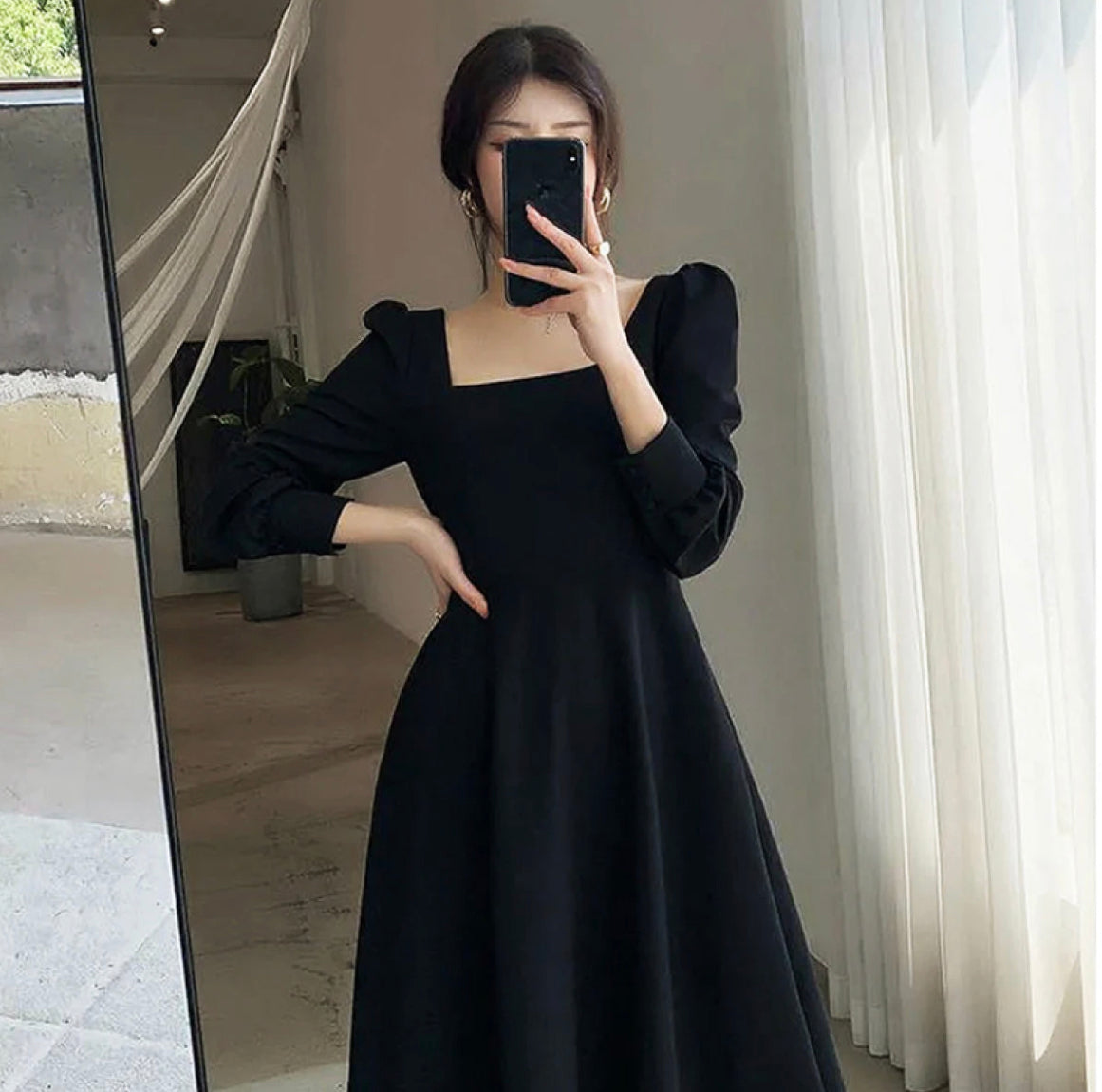 Square Neck Dress