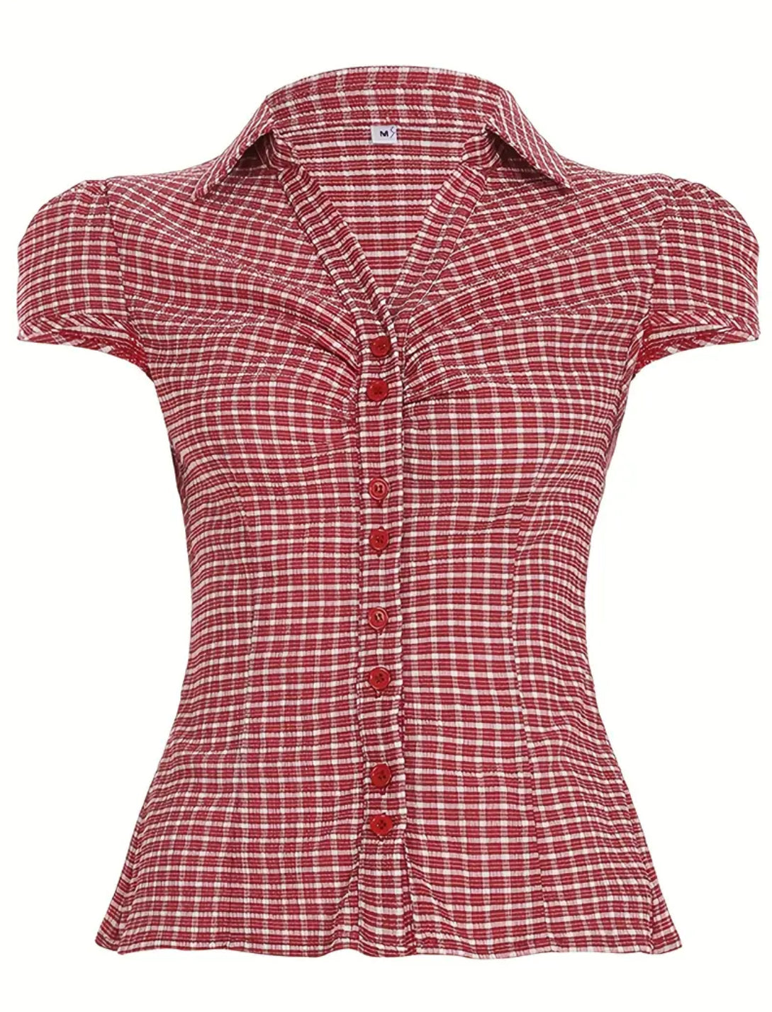 Red Checkered Button Down