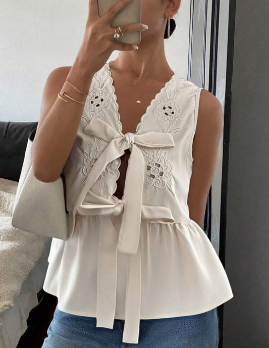Lace-up Blouse