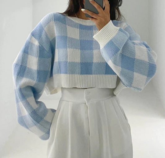 Checkered sweater