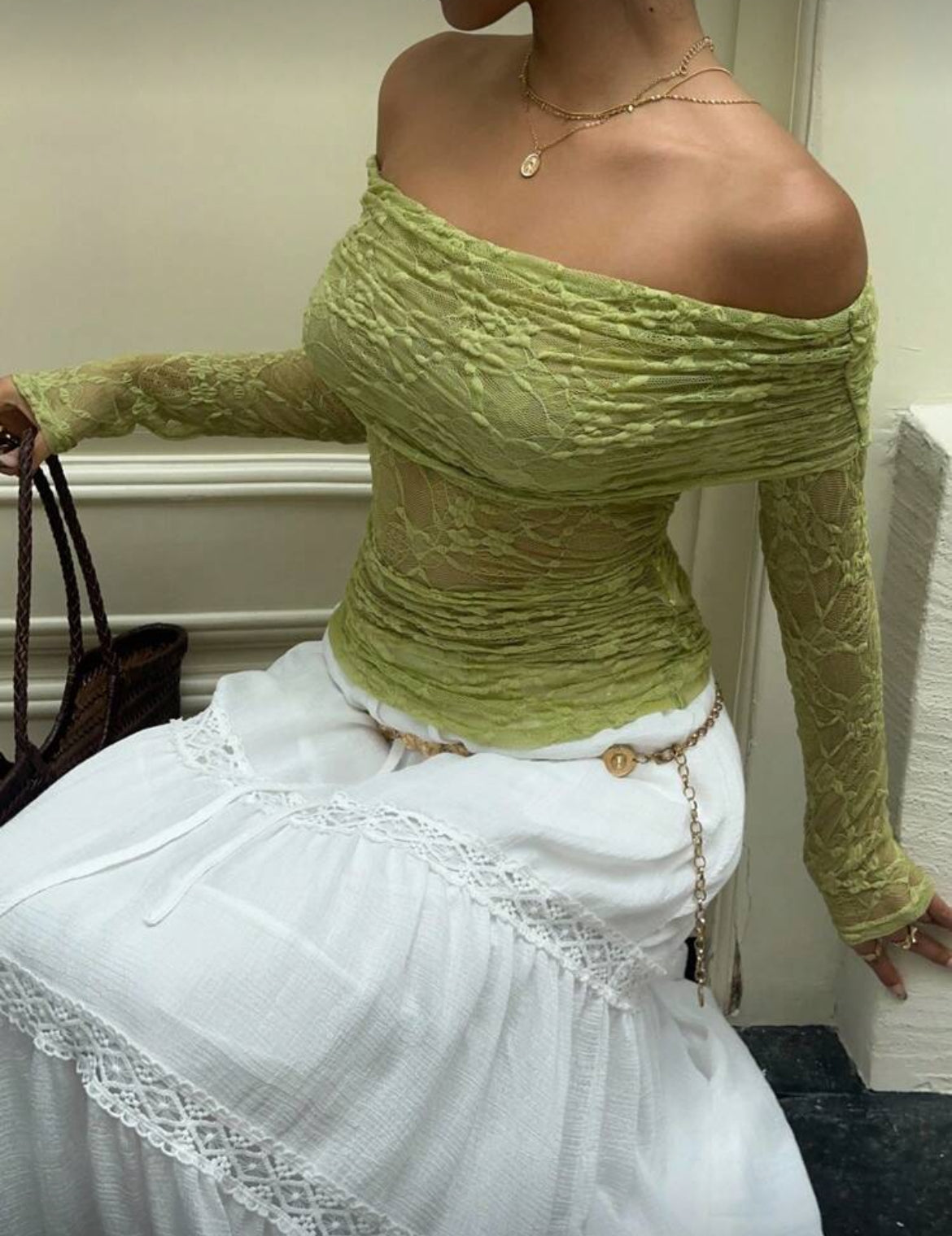 Lace off Shoulder Top