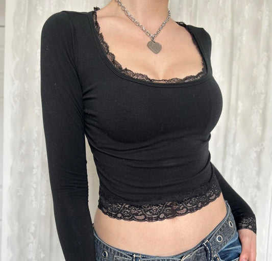 Square Neck lace top