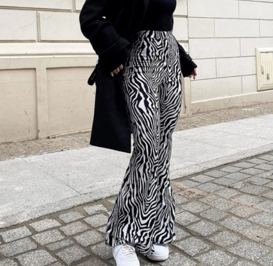 Zebra print pants