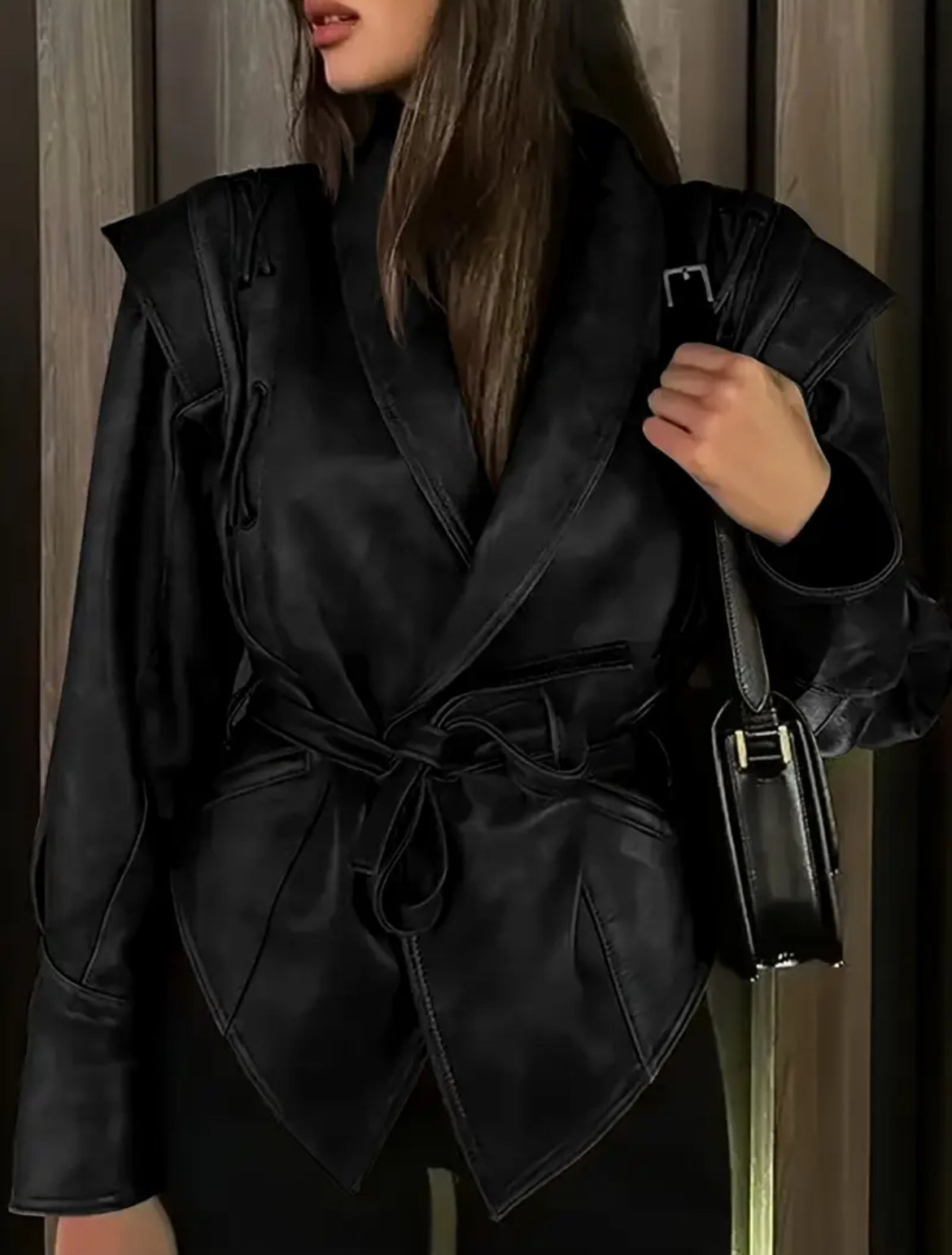 Belted Leather Jacket