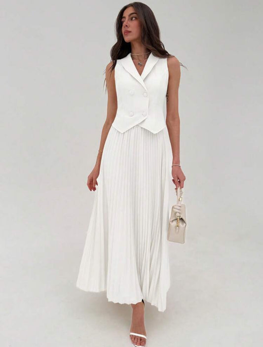 Elegant Vest & Skirt Set