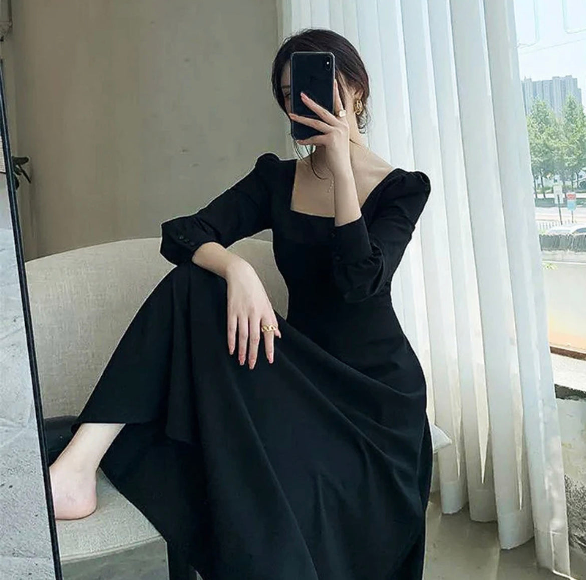 Square Neck Dress