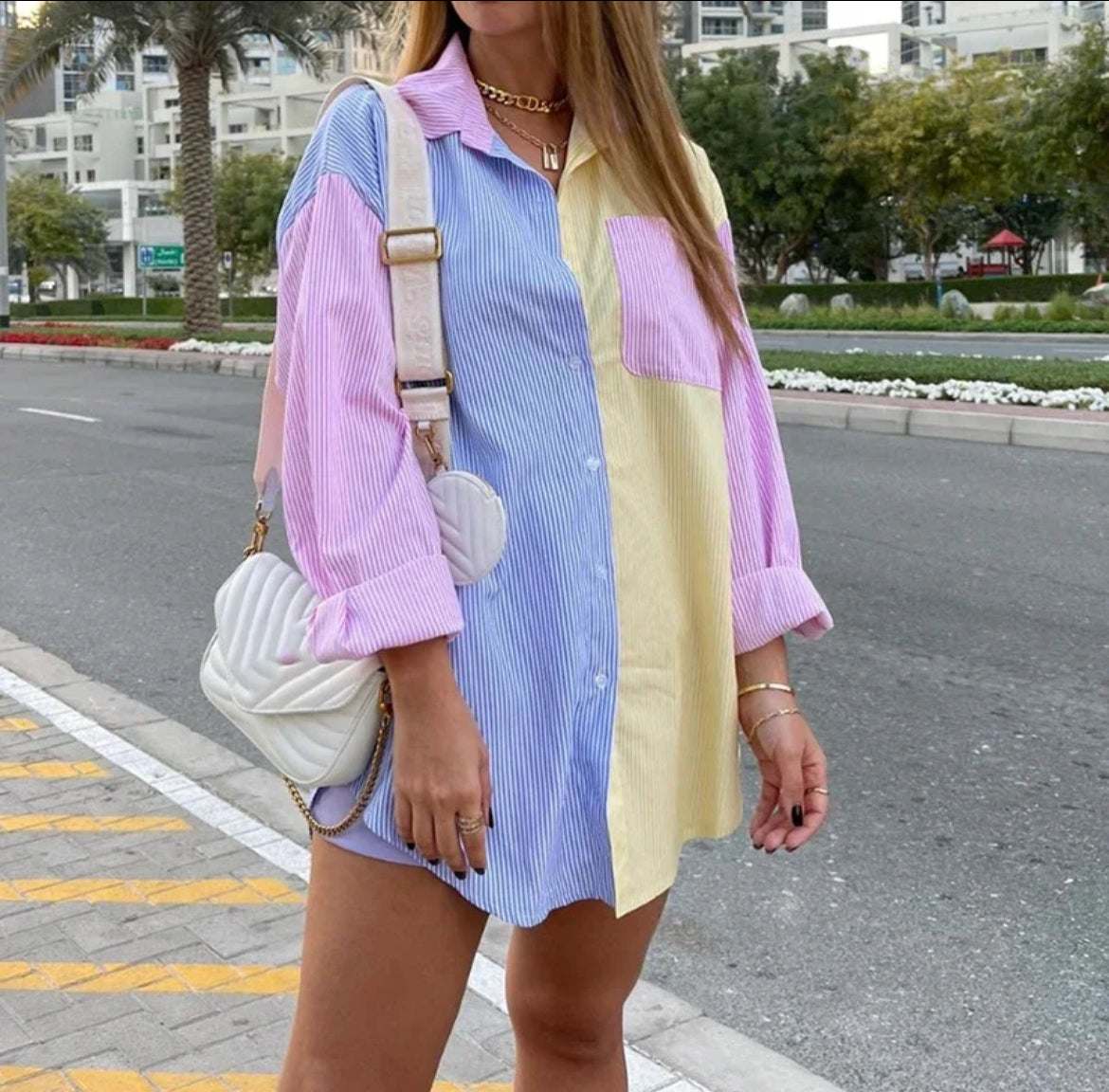 Pastel button down