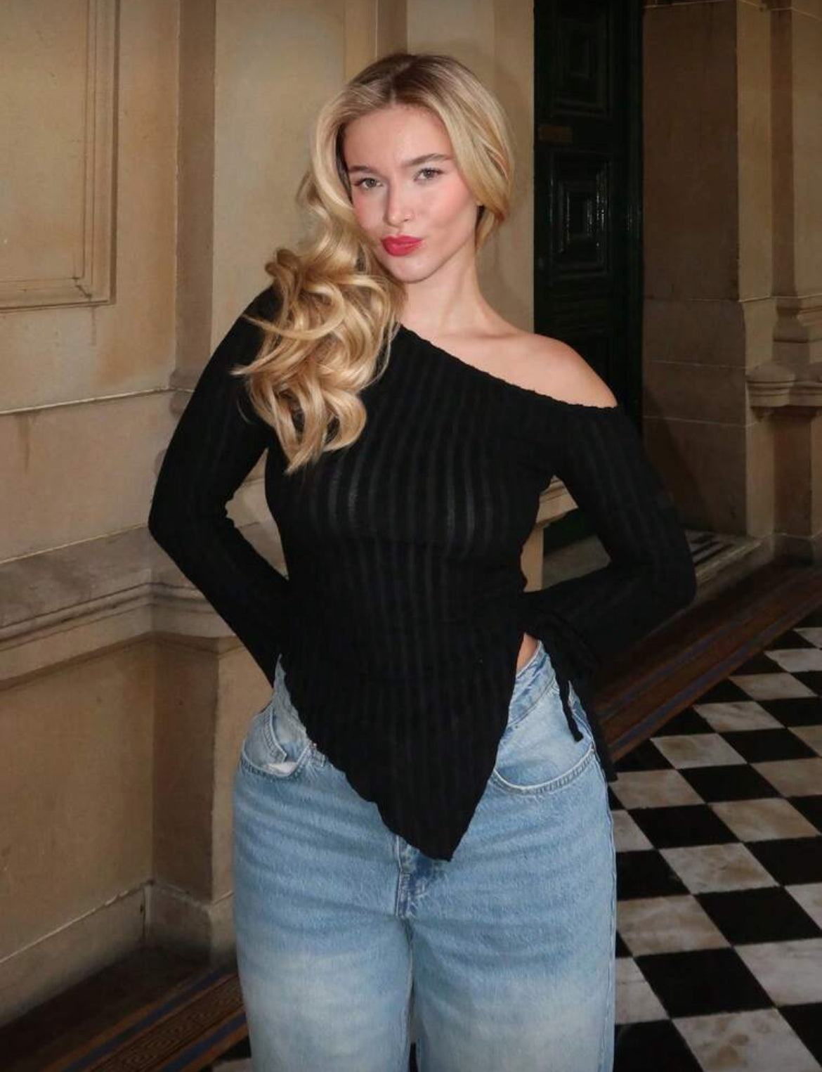 Drawstring Off Shoulder