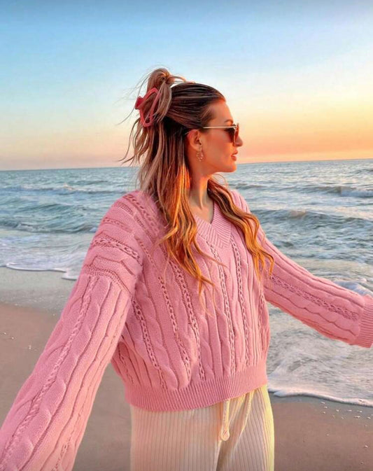 Solid Pink Sweater