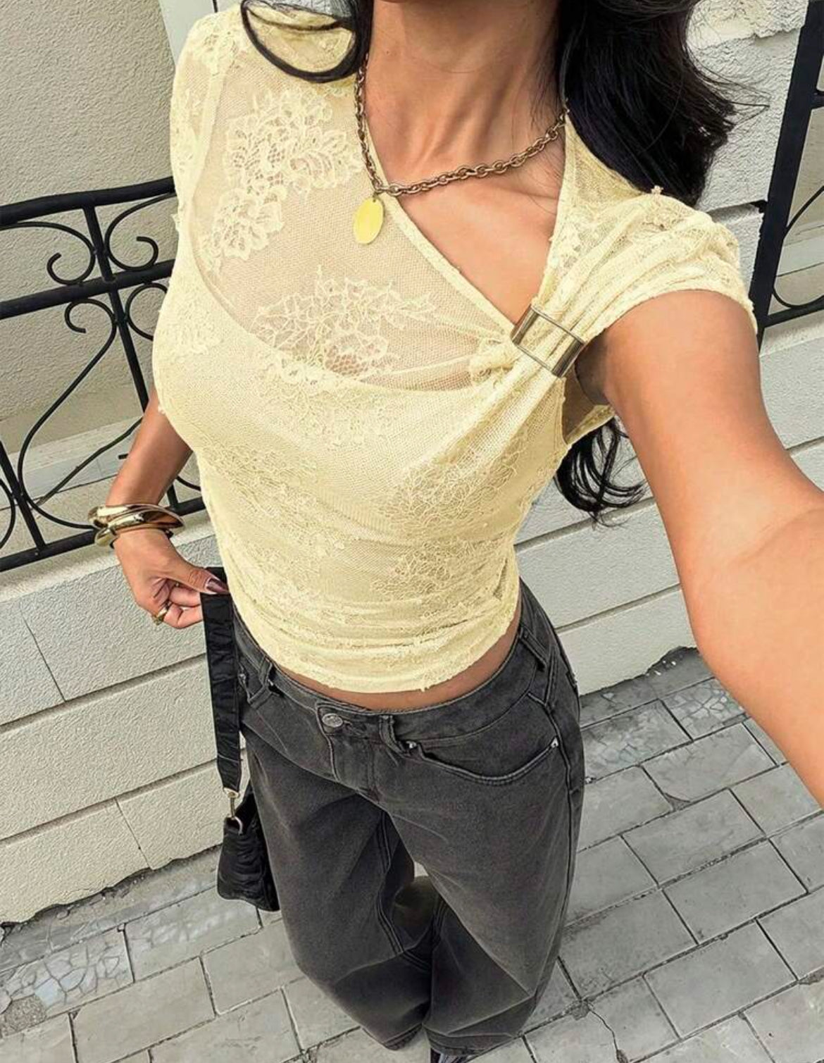 Sheer Asymmetrical Top