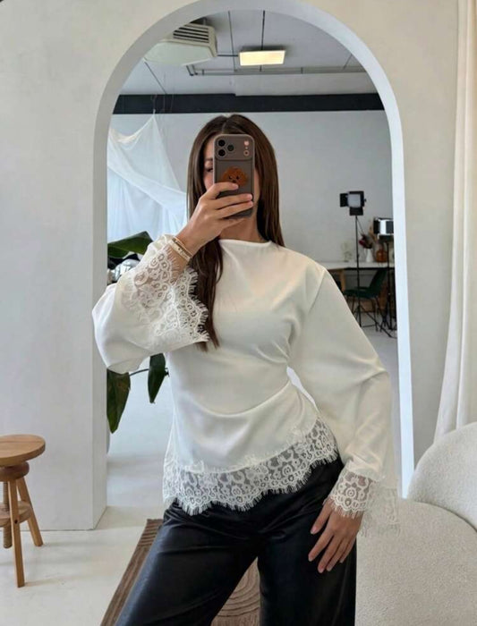 Satin Lace Blouse