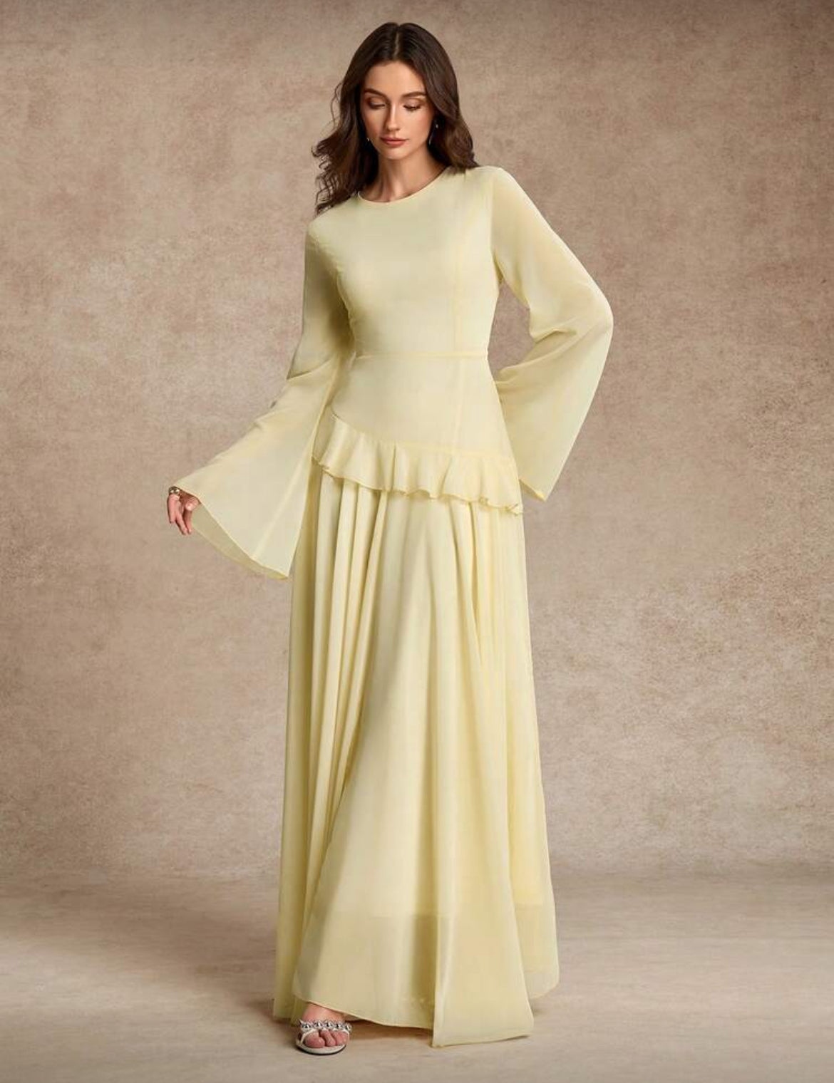 Ruffle Trim Tie Dress