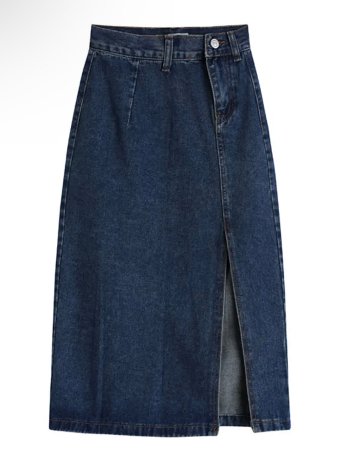 Slit Denim Skirt