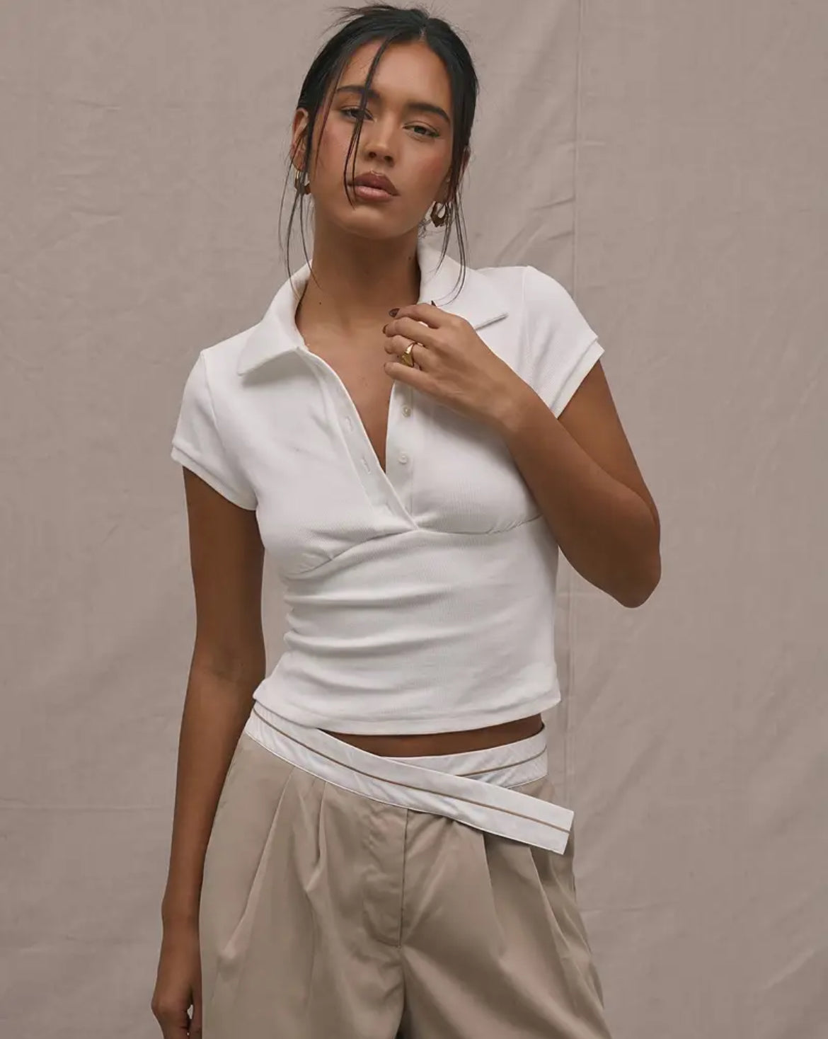 Deep V-Neck Top