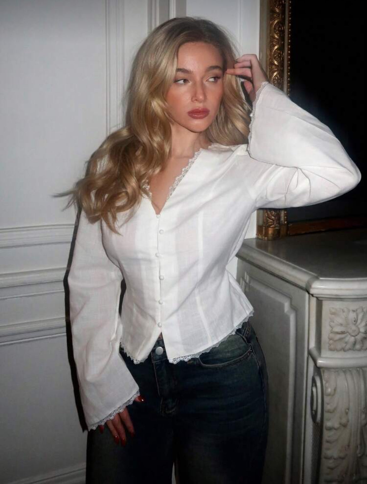 Plain White button down