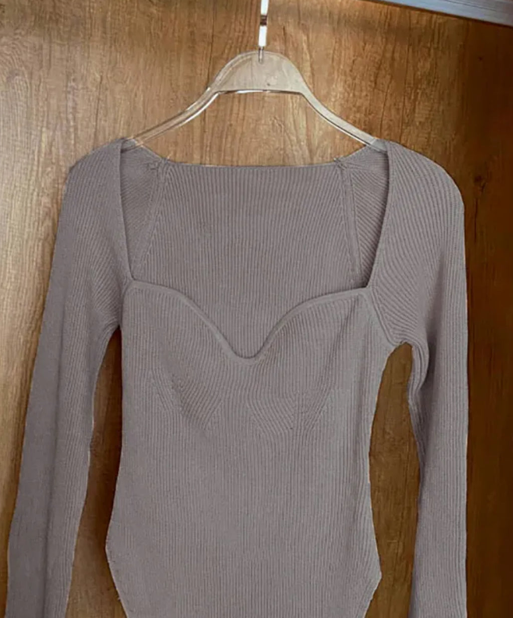 Square neck Knitted Sweater