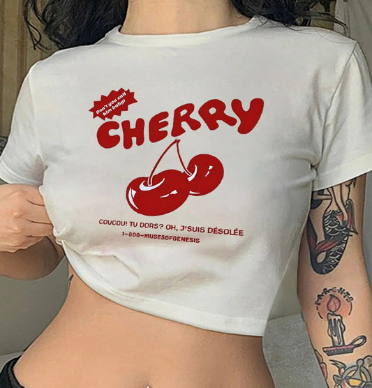 Cherry baby tee