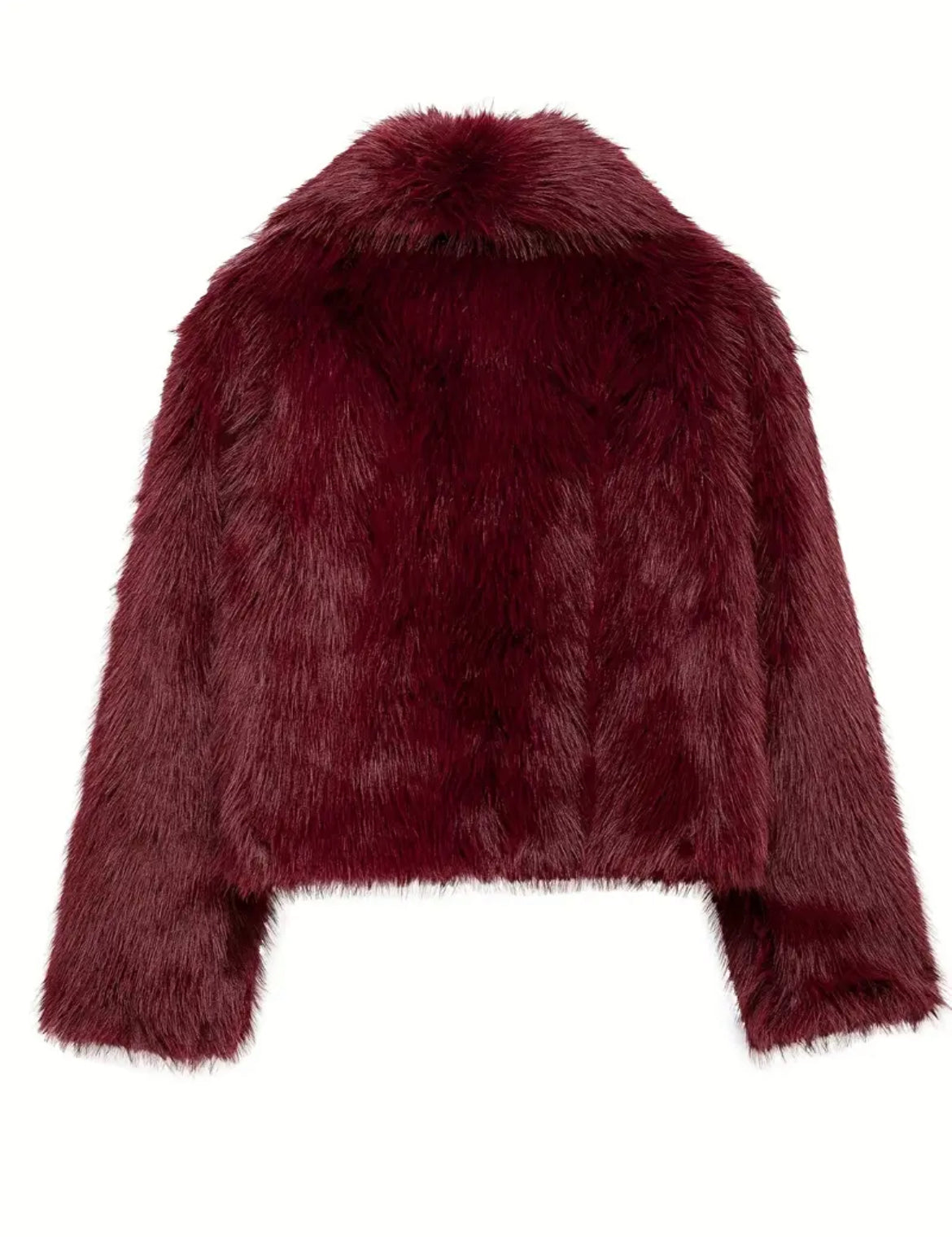 Burgungy Fur Jacket