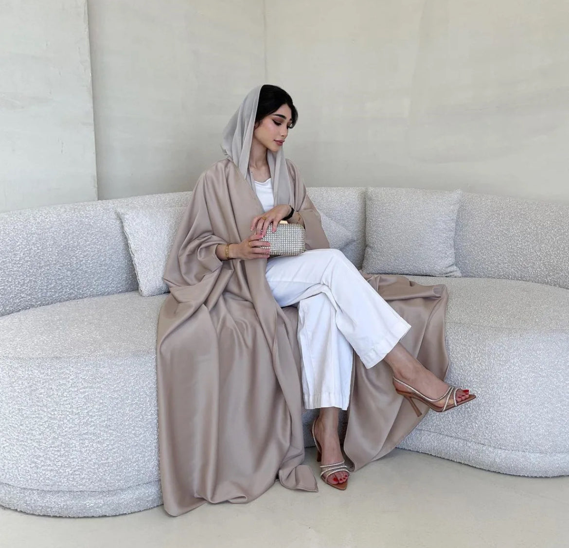 Solid Satin Abaya