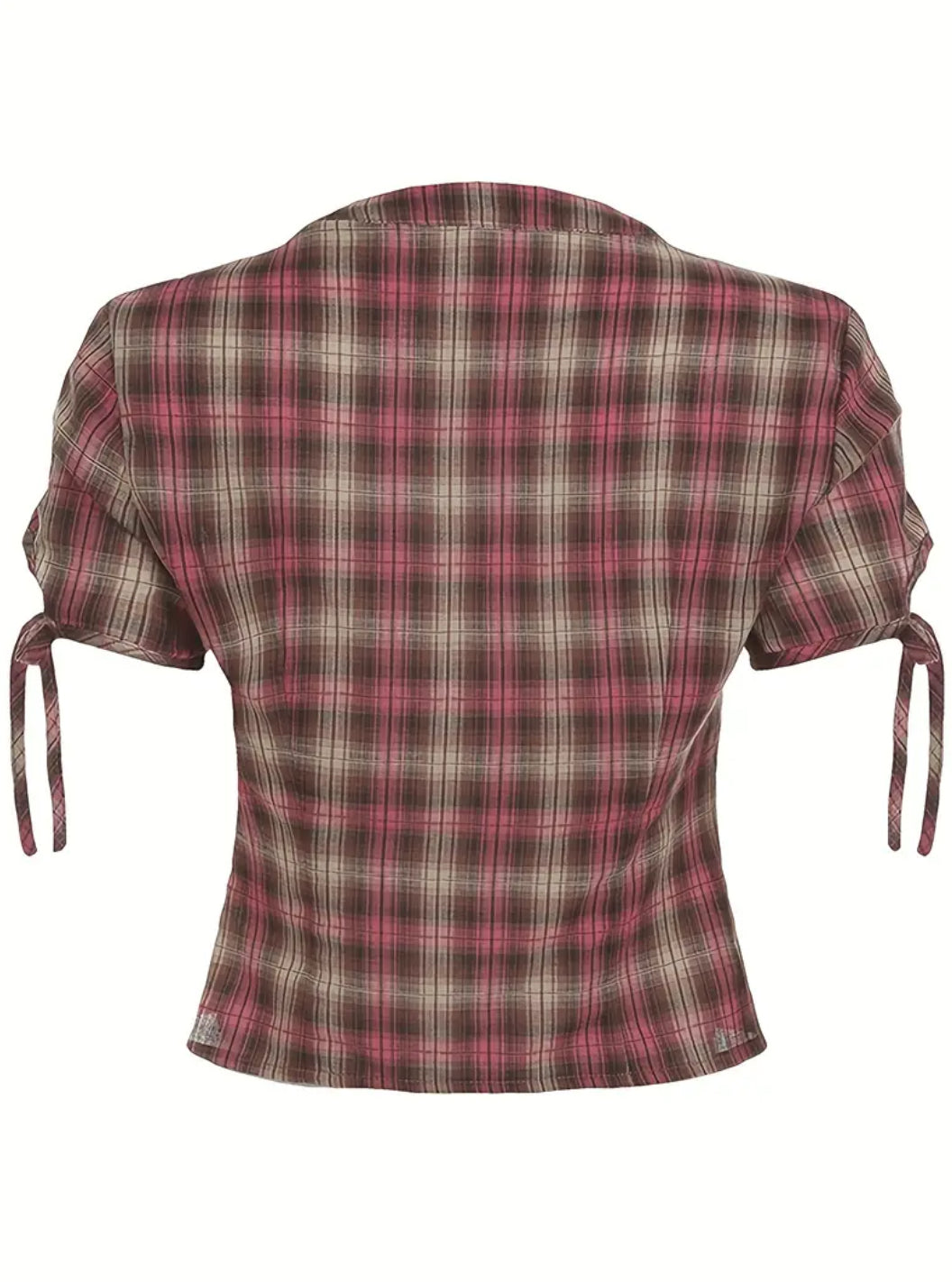 French V neck Button Down