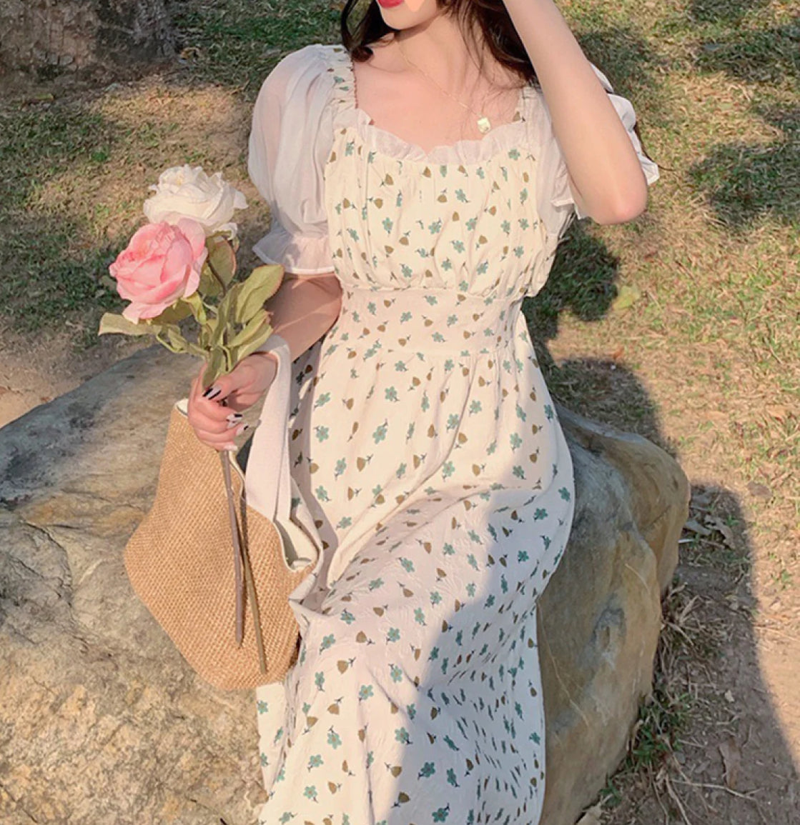 Cute white floral dress