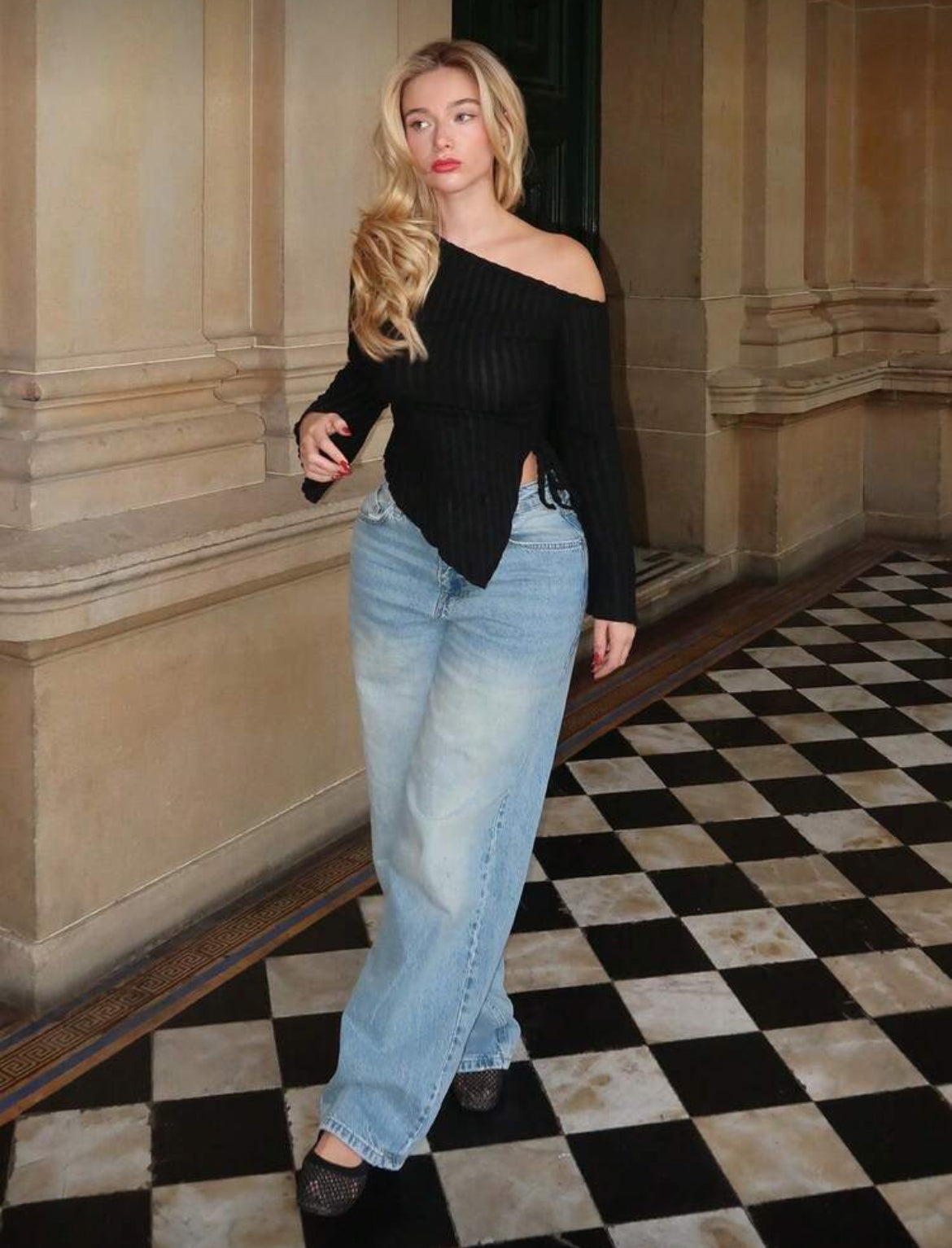 Drawstring Off Shoulder