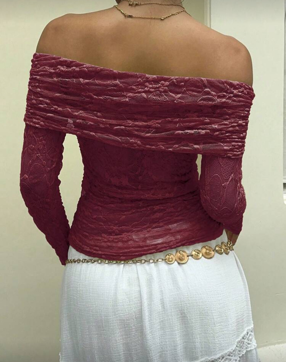 Lace off Shoulder Top