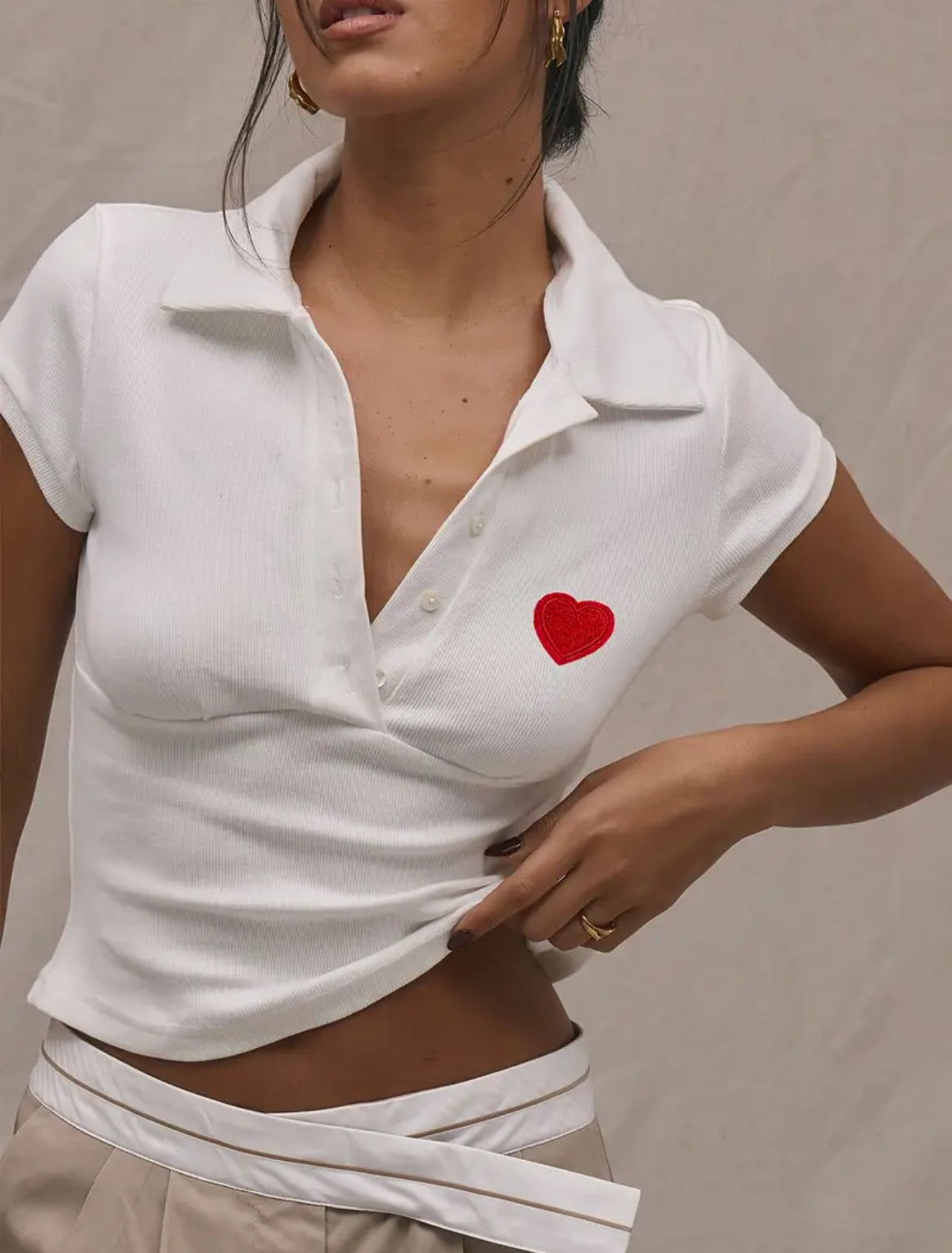Deep V-Neck Top
