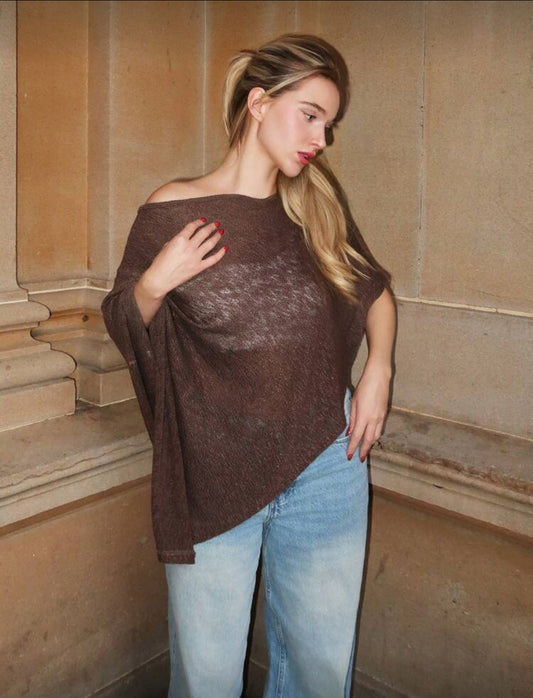 Asymmetrical Sheer Cover Up