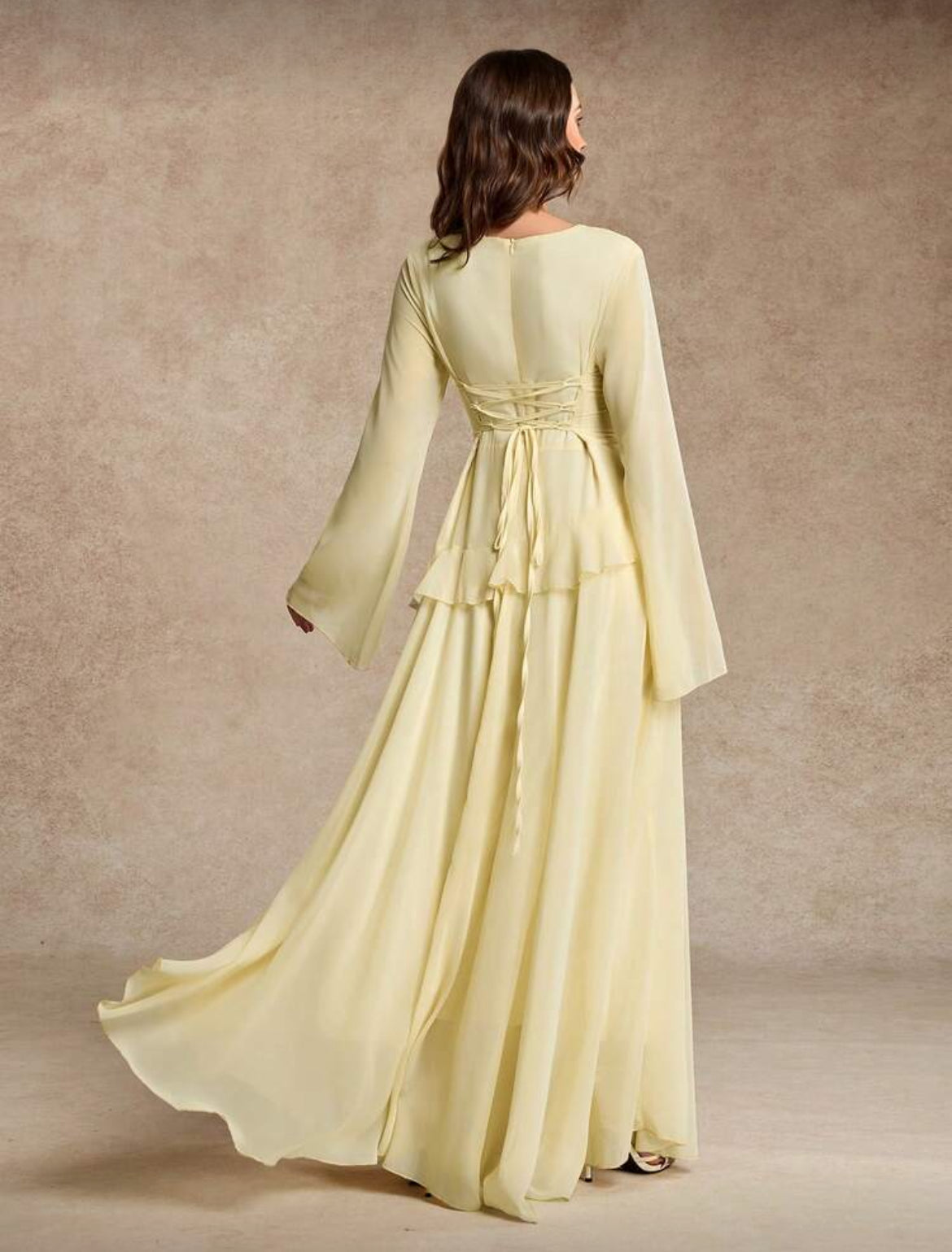 Ruffle Trim Tie Dress