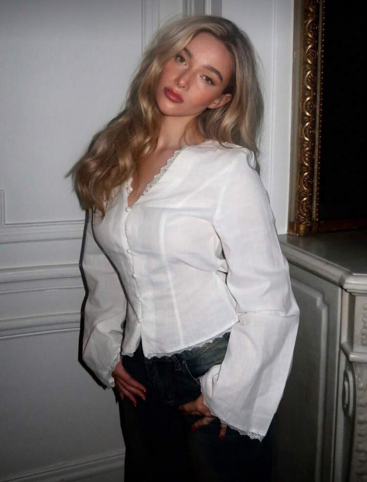 Plain White button down