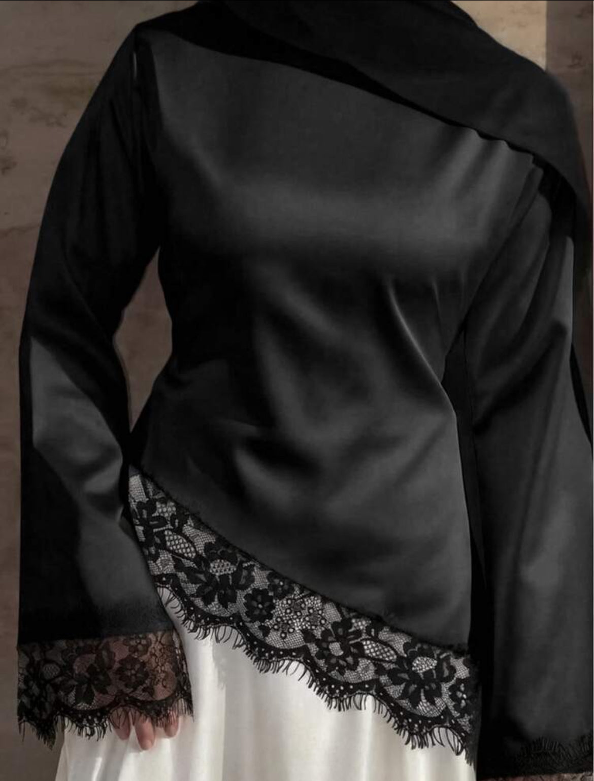 Satin Lace Blouse
