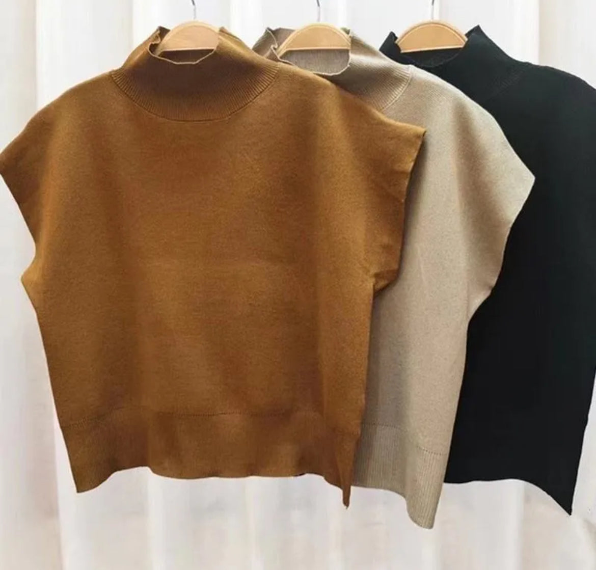 Minimal mock neck sweater